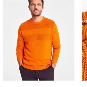 Club Room Men's Vibrant Orange Crewneck Sweater
